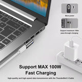 Terasako Magnetic USB C Adapter (2 Pack), 24Pins Type C Connector Support USB PD 100W Quick Charge,10Gb/s Data Transfer and 4K@60hZ Video Output Compatible with MacBook Pro/Air/Oculus Quest and Other Type C Devices