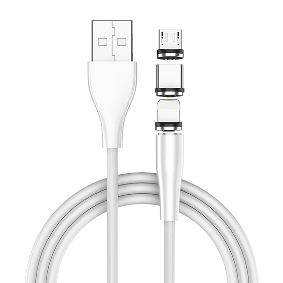 Terasako Magnetic Charging Cable 4-Pack [3ft/3ft/6ft/6ft], 3A Fast Magnetic Phone Charger Cord with Data Transfer and LED Light, Compatible with Micro USB, USB C, iPrAoduct and Most Devices
