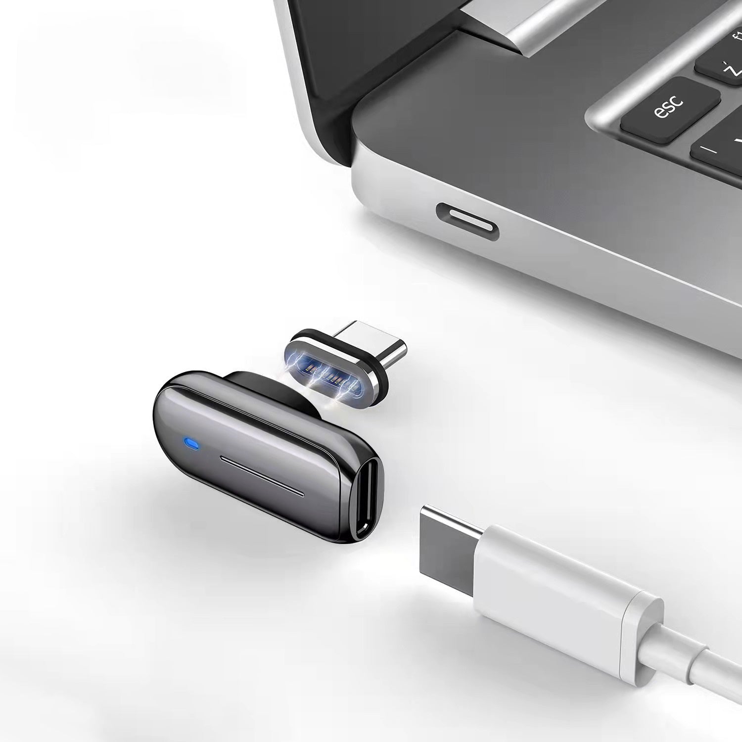 Terasako Magnetic USB C Adapter 2 Pack 24Pins Type C Connector Supp