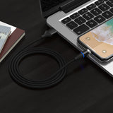 Terasako Magnetic Charging Cable 4-Pack [3ft/3ft/6ft/6ft], 3A Fast Magnetic Phone Charger Cord with Data Transfer and LED Light, Compatible with Micro USB, USB C, iPrAoduct and Most Devices